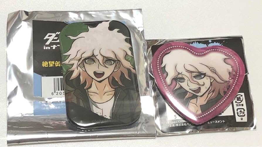 ダンガンロンパ ナンジャタウン テレ顔 照れ顔 ハート缶バッジ 七海