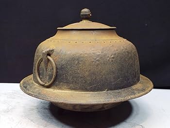 Amazon.co.jp: 茶道具羽釜茶釜羽骨董品古美術アンティーク重さ3.54kg