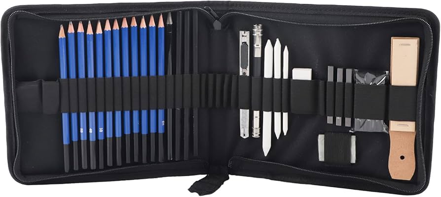 Amazon.co.jp: スケッチ鉛筆セット デッサン鉛筆 33点セット 美術専用