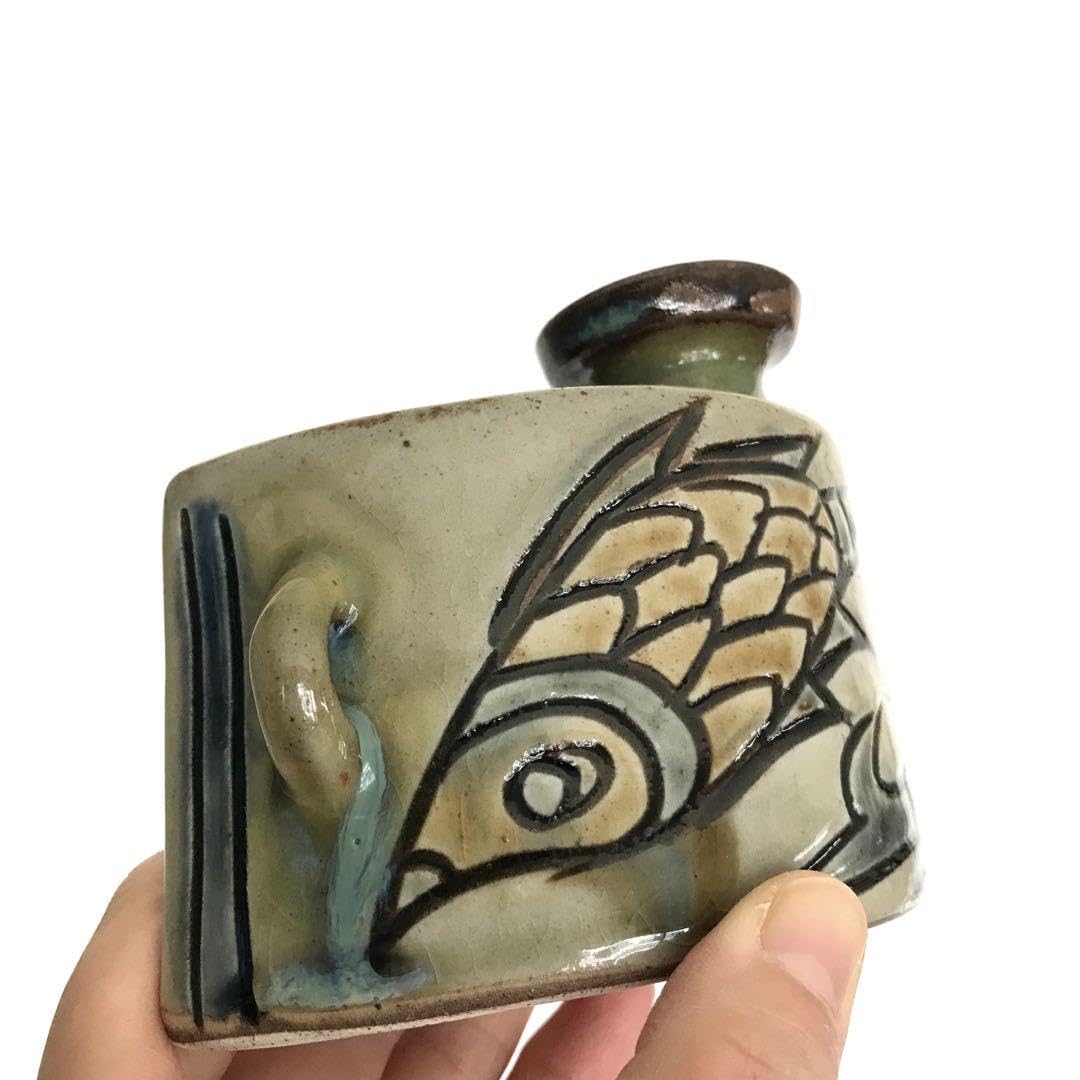 宮城須美子さん作 やちむん 壺屋焼 抱瓶 最終値下げ】壺屋焼 宮城