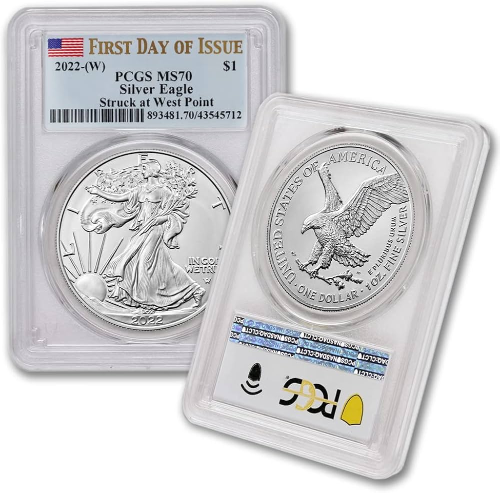 2022 (W) 1 oz American Silver Eagle MS-70 (First Day of Issue