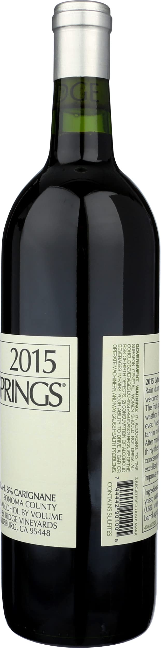 Ridge 2015年 リットン・スプリングス / リッジ・ヴィンヤーズ