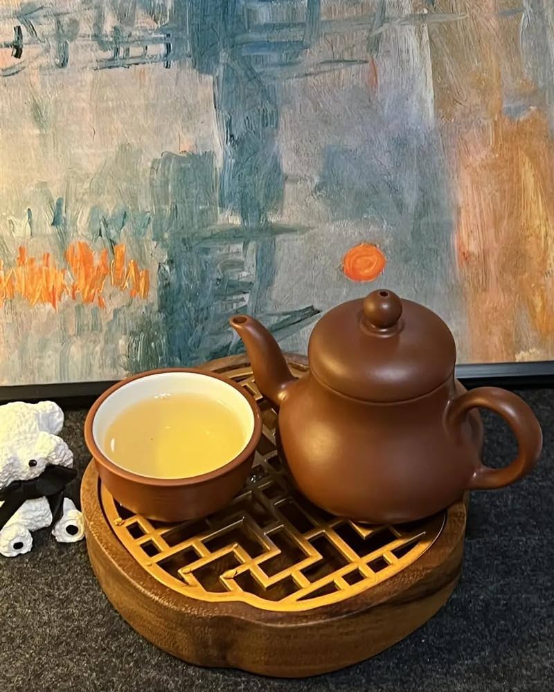 天然木 一枚板 茶盤 茶台 排水口付き 無垢材 置物 Amazon.co.