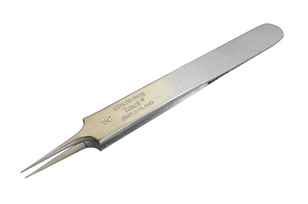 フォンタックス Fontax 工業用ピンセット No.12P INOX 全長 120mm