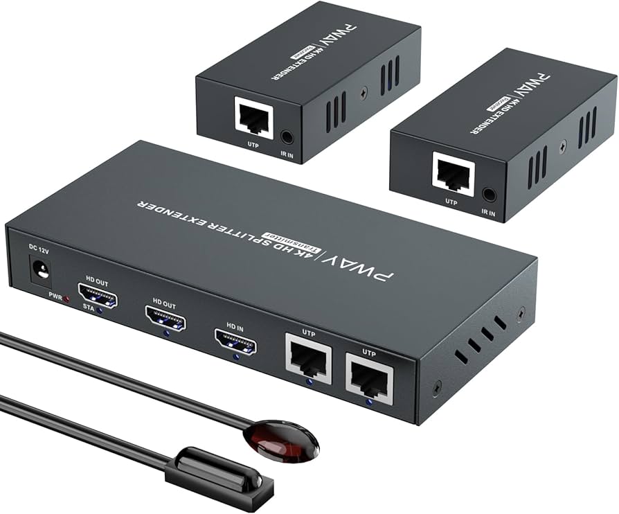 Amazon.com: HDMI Extender Splitter1x2 HD 4K @60Hz up to 60m(196ft