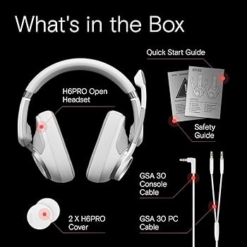 Amazon.co.jp: EPOS H6Pro ゲーミングヘッドセット 有線 開放型