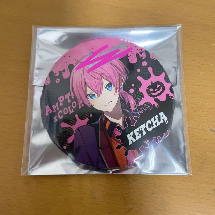 AMPTAK けちゃくん 缶バッジ 法被等身 AMPTAKxCOLORS けちゃくん 缶
