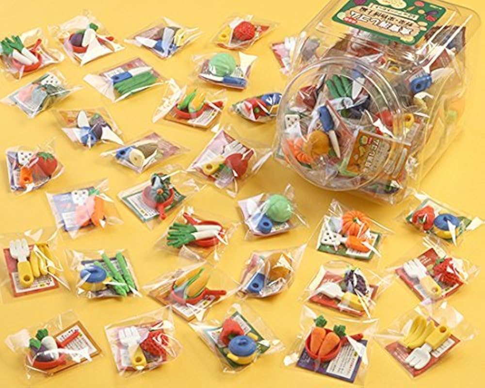 Amazon | 食育消しゴム 野菜・果物博士編60個アソートセット