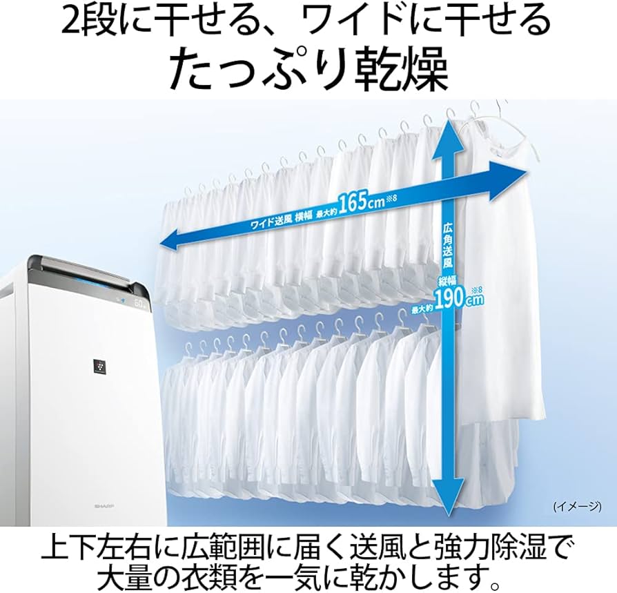 Amazon | シャープ 衣類乾燥機 除湿機 18L / プラズマクラスター 7000