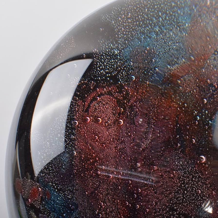 工芸ガラス ガラス作家 戸田晶子作 吹きガラス エナメル絵付 置物