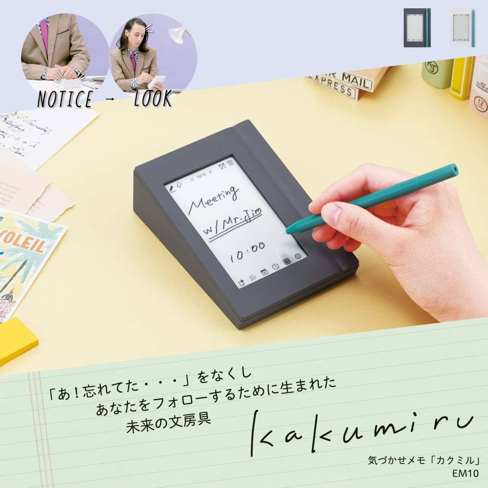 Amazon.co.jp: キングジム デジタルメモ 気づかせメモ カクミル 黒