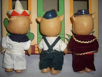 Amazon.co.jp: 旧 ブーフーウー & オオカミ人形 箱付き NHK 三匹の