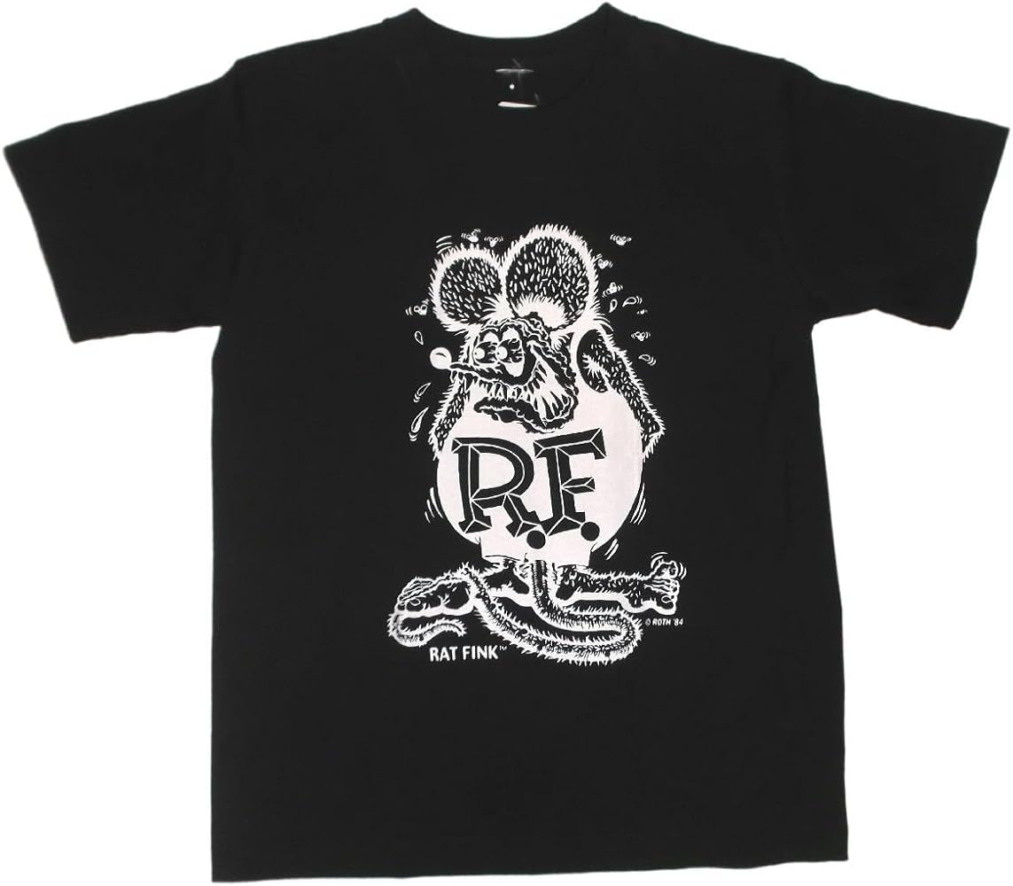 Amazon | [マンブルズ] RATFINK ラットフィンク Tシャツ 黒 モノ