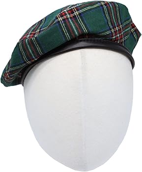 WITHMOONS Cotton Plaid Beret Hat Tartan Check French Beanie Cap