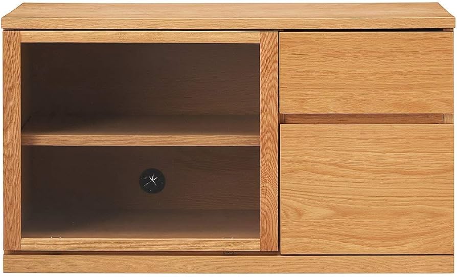 Amazon｜無印良品 木製AVラック・幅90cm・オーク材 幅90×奥行44×高さ