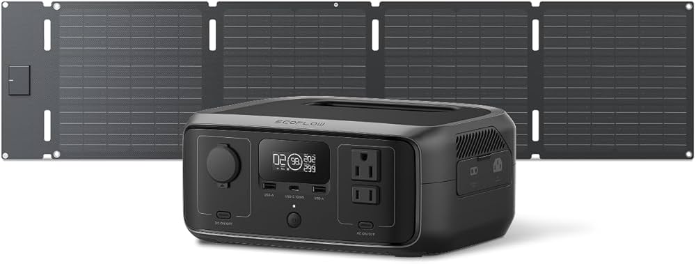 Amazon.co.jp: EcoFlow Solar Generator RIVER 3 ポータブル電源 + 1枚