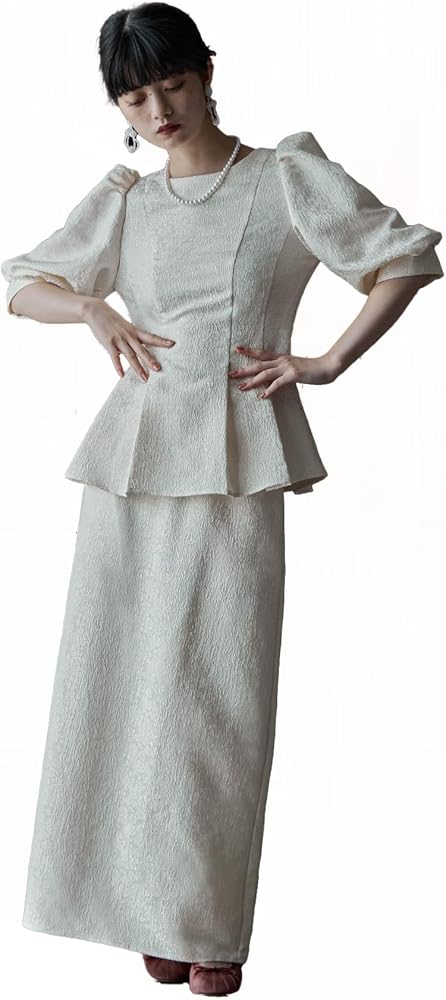 Amazon.co.jp: [etoll] フラワージャガードセットアップドレス