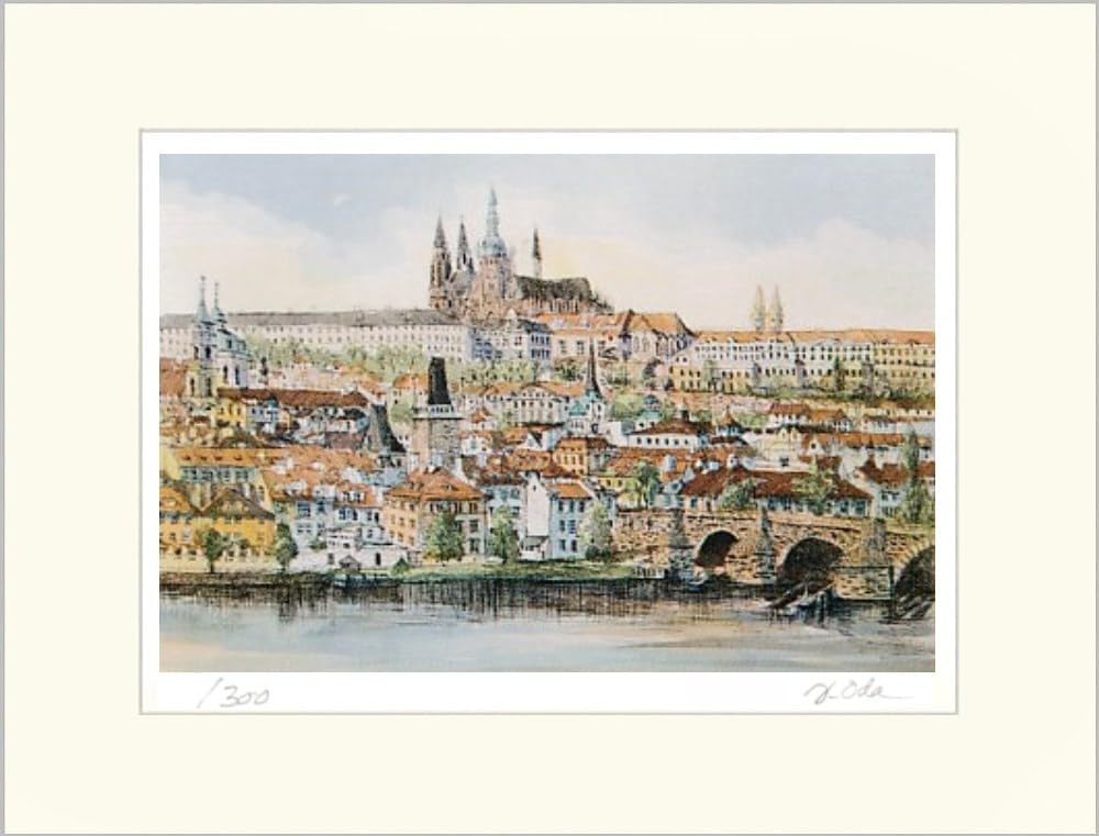 織田義郎「Harbor Scope 」銅版画＋手彩色 直筆サイン・エディション有