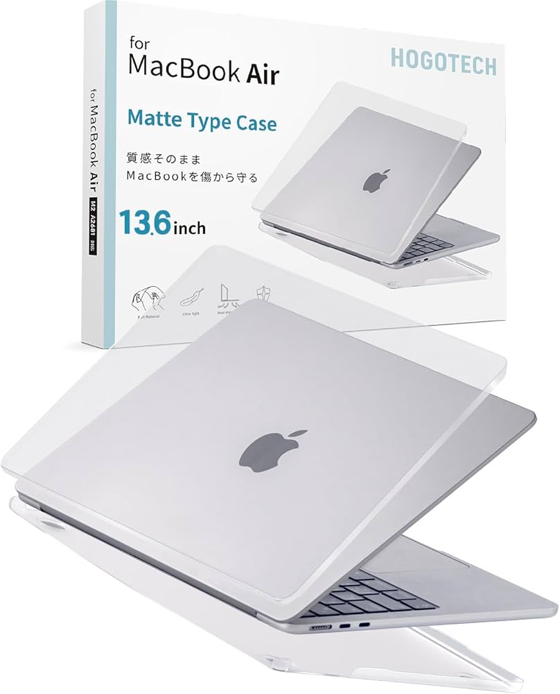 Amazon.co.jp: 2025 M4対応【質感そのまま、傷を守る】MacBook Air
