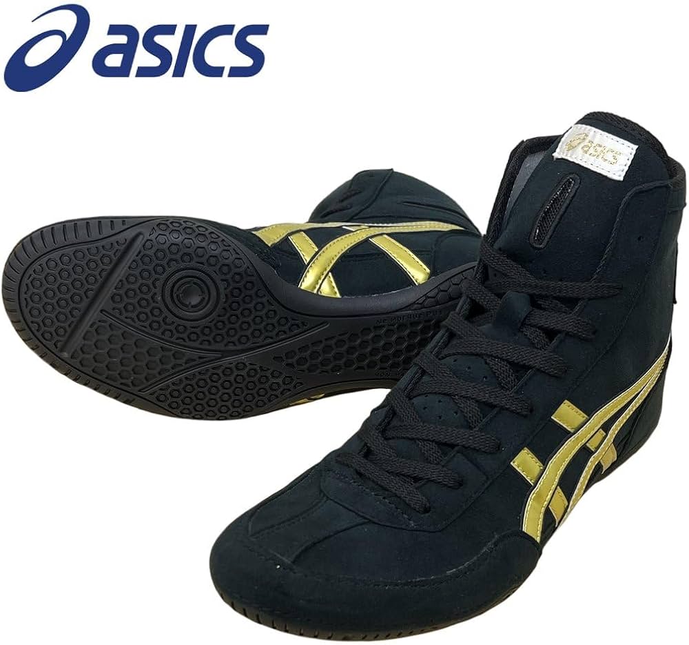 ASICS ボクシングシューズ ブラック/イエロー 名入れ無料】 asics