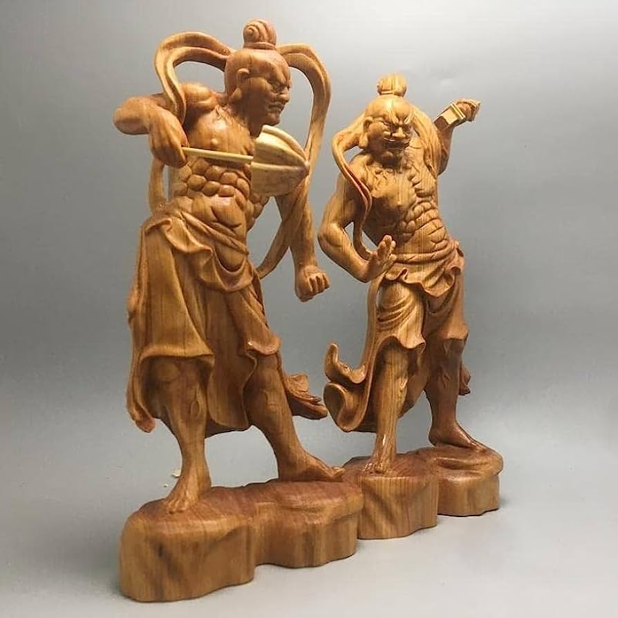 阿吽像 仁王像 2体セット 金剛力士像 仏像 骨董品 インテリア A140