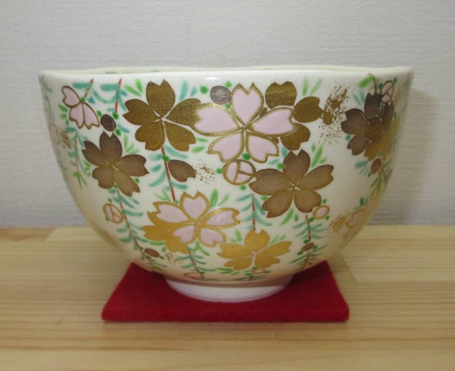 Amazon | 【逢絢亭】茶道具 茶碗 抹茶茶碗 京焼 仁清 枝垂桜の図 文月