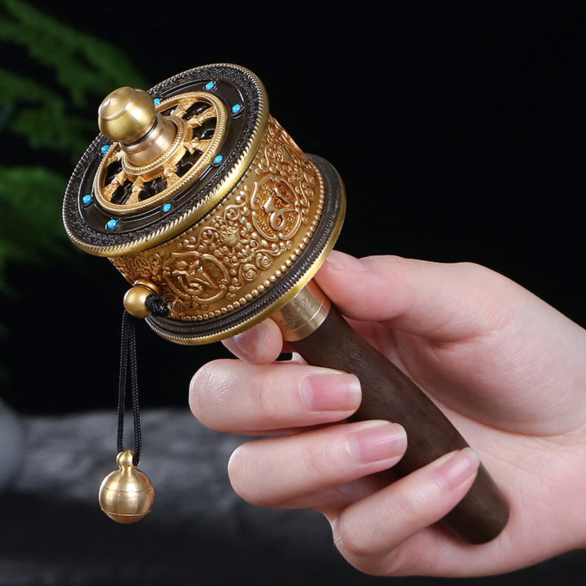 Amazon｜マニ車 西蔵 チベット密教法具 仏教 転経器 マニコロ 法具