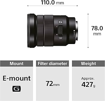 Amazon.com : Sony SELP18105G E PZ 18-105mm F4 G OSS , Black