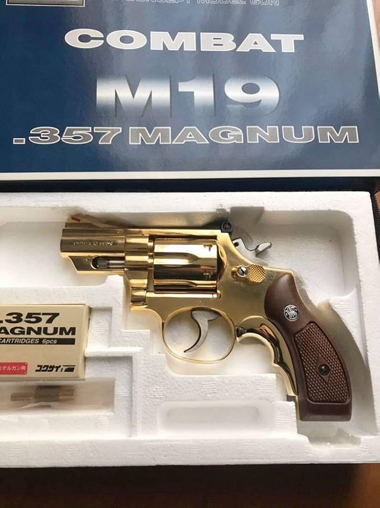 GUN モデルガン コクサイ S&W コンバットマグナム M19 4インチ 24Kメッキ