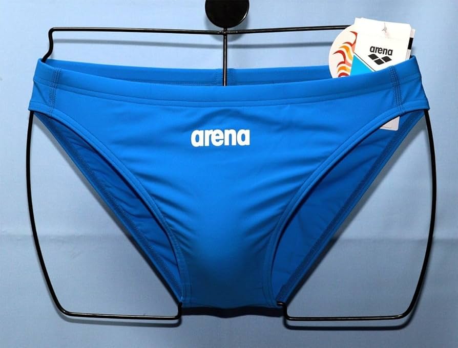 新品 arena 水着 青x白 34