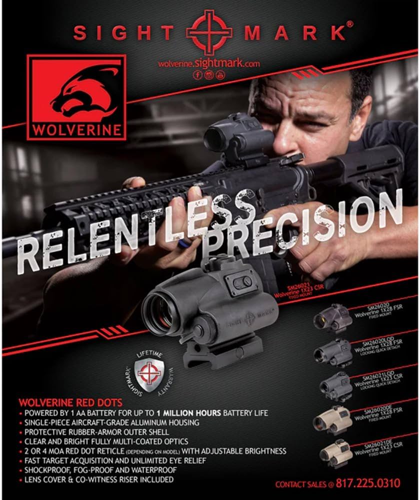 Amazon.co.jp: [SightMark] SM26021 Wolverine CSR 1 x 23 レッド