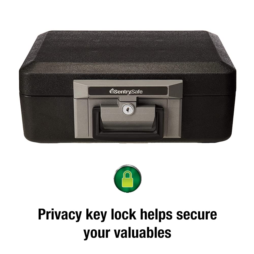 SentrySafe Fireproof Safe Box with Key Lock, Chest Safe with