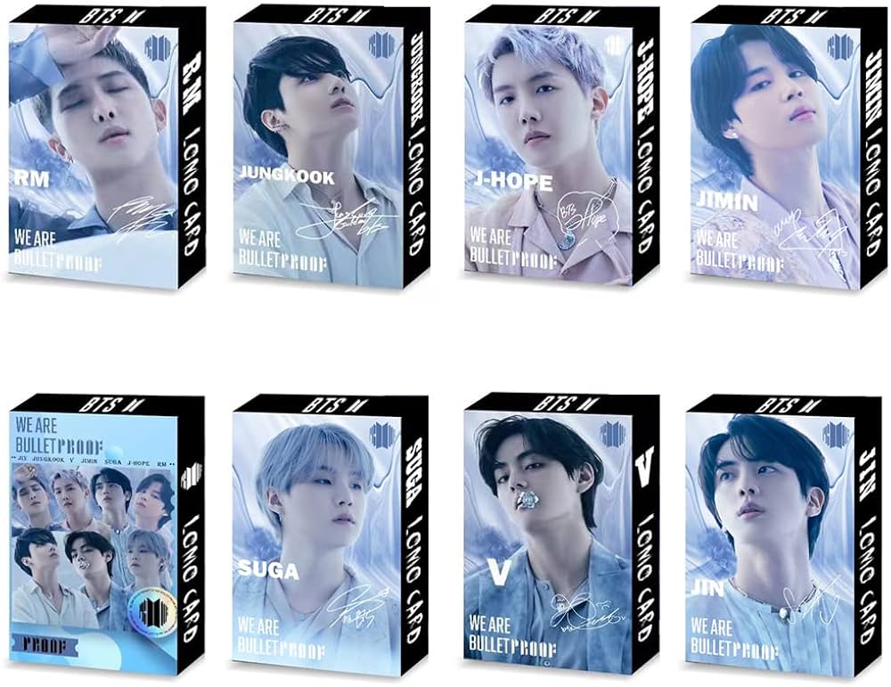 Amazon | XYCJBATTERY 8パック/240枚 BTS 商品プルーフ ロモカード