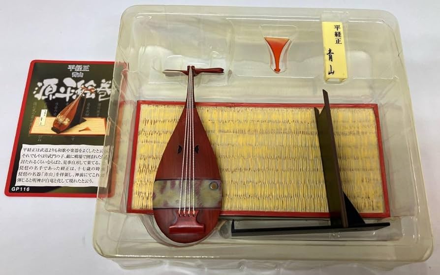 Amazon.co.jp: 源平絵巻 平経正 青山 琵琶の名器 ミニチュア ボー