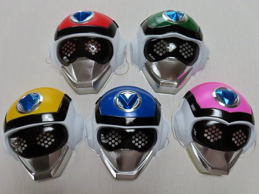 Amazon.co.jp: お面 超新星フラッシュマン 5個セット 昭和レトロ 1986