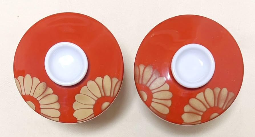 茶道具 古物品 本間焼 菓子器 赤丸 紙箱入 茶道具 古物品 本間焼 菓子