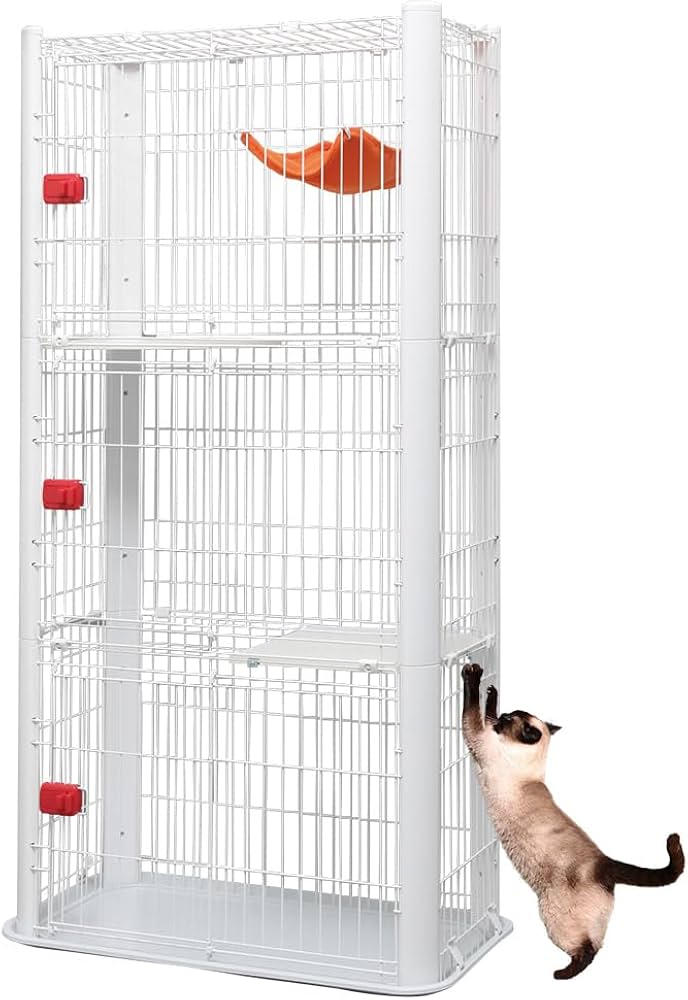 新品キャットケージゲージペットケージホワイト高さ178cm 多機能