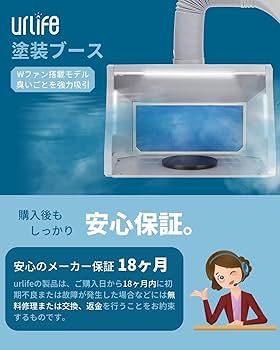 Amazon.co.jp: urlife 塗装ブース 2基強力ファン LED照明付き スプレー