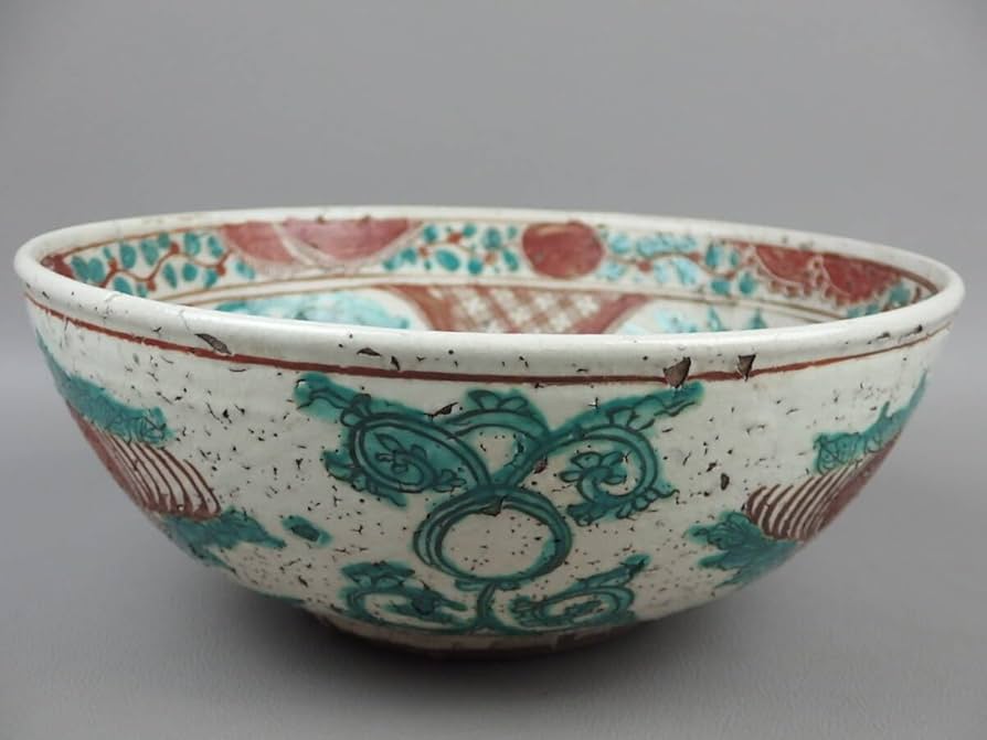 犬山焼 百老画 茶碗 古犬山 茶道具 丸山焼 犬山焼 百老画 茶碗 古犬山