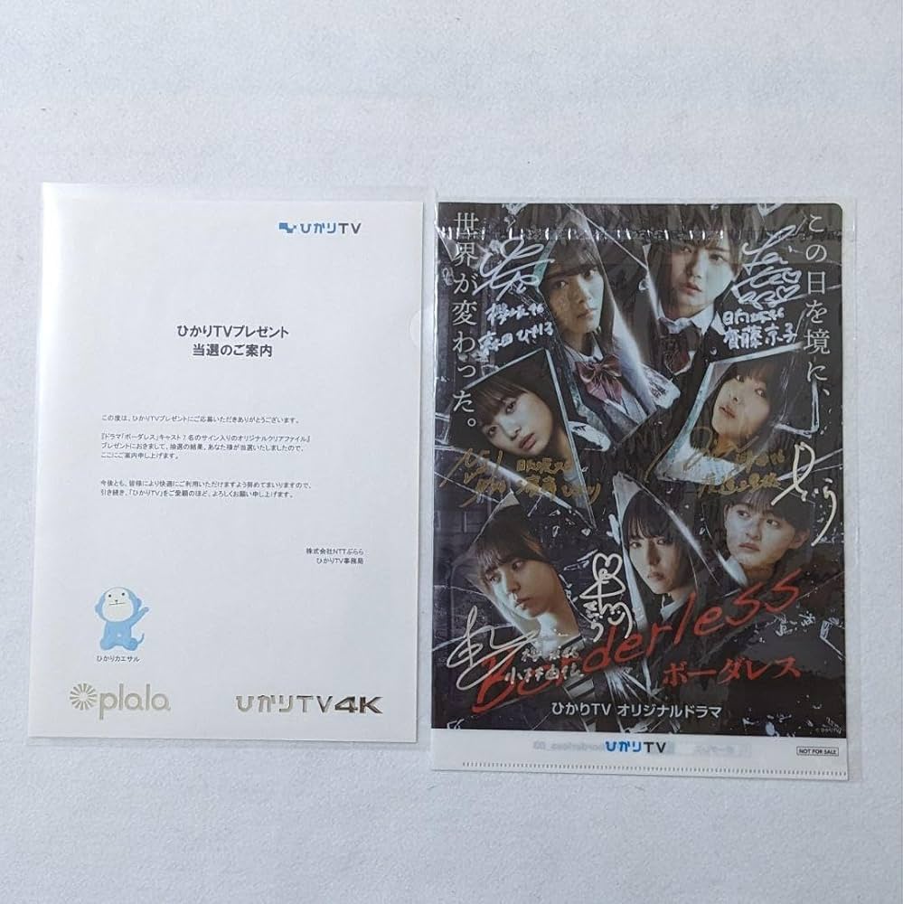 ひかりTV 乃木坂46日向坂46櫻坂46直筆サイン入りクリアファイル