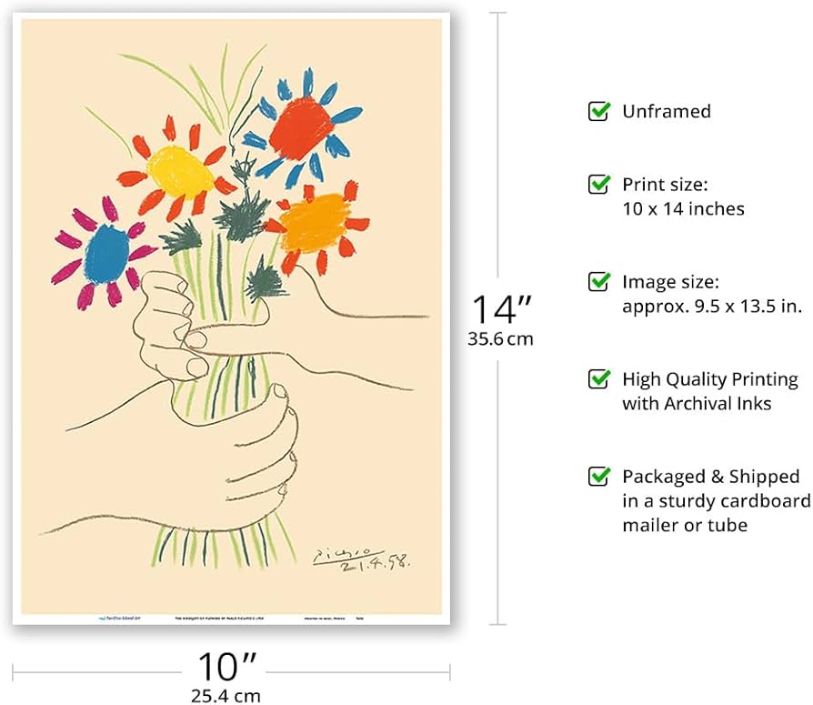 Amazon.co.jp: 花のブーケ (Le Bouquet De Fleurs) - パブロ・ピカソ作