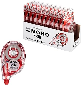 モノエル 修正テープ クリア/レッド モノエル 修正テープ クリア/レッド