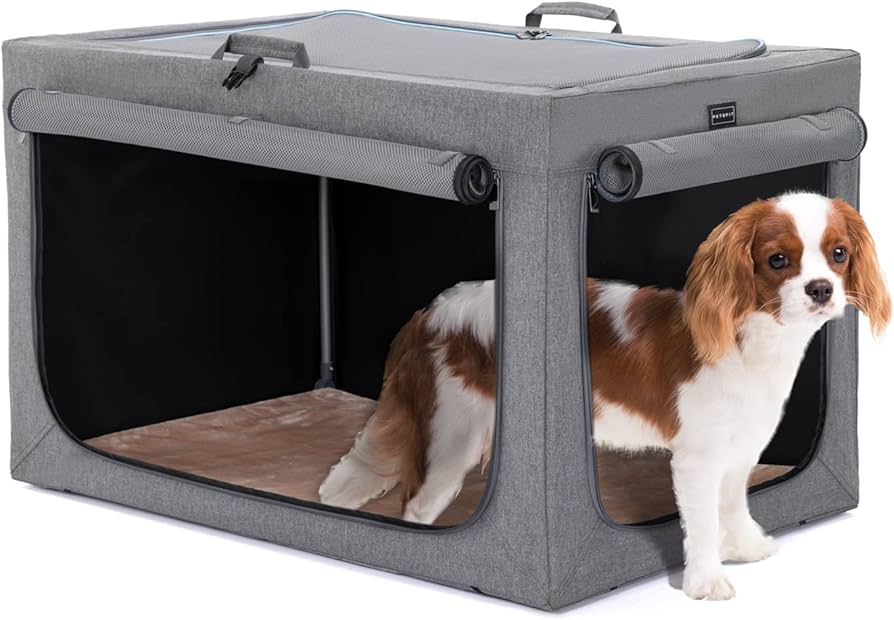 Amazon.co.jp: Petsfit クレート 中型犬 小型犬 折りたたみ 犬 76L*50W