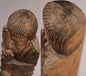 木彫 円空仏 仏教美術 置物 仏像 一刀彫 密教観音蔵 Amazon.co.jp: 木彫