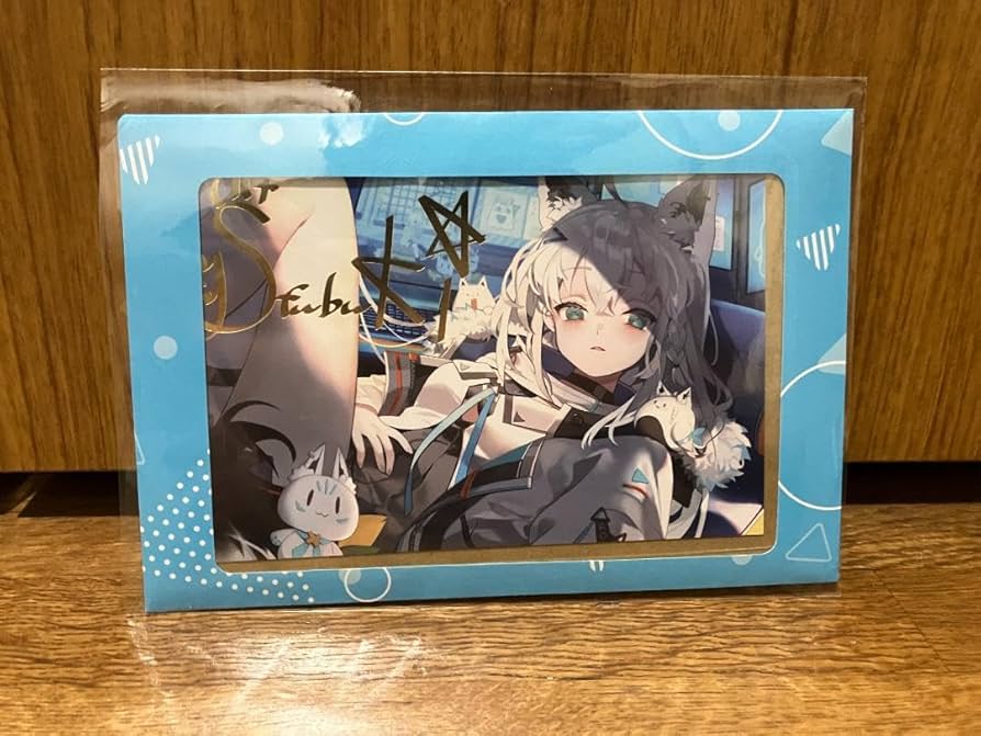 Amazon.co.jp: 白上フブキ 活動4周年記念グッズ 箔押し複製サイン