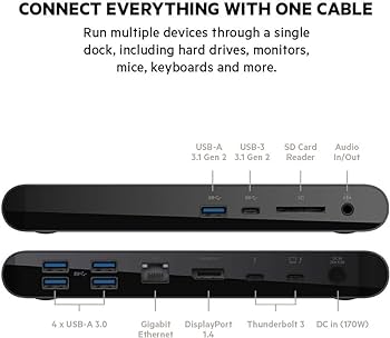 Amazon.com: Belkin Thunderbolt 3 Dock Pro w/ Thunderbolt 3 Cable