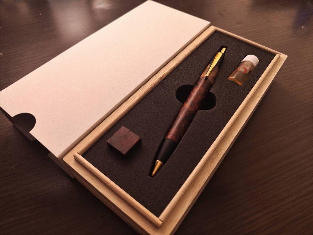 Amazon.co.jp: 野原工芸 特上花梨瘤杢 源平 スタンダードボールペン