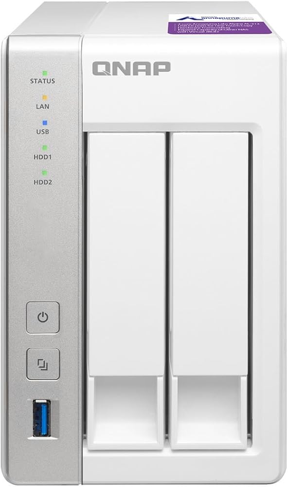 QNAP TS-231P HDD4TB（2TB × 2本）付属