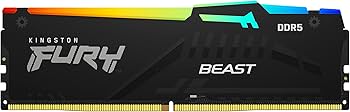 Kingston Fury Beast 64GB (2x32GB) 6000MT/s DDR5 CL36 RGB Desktop