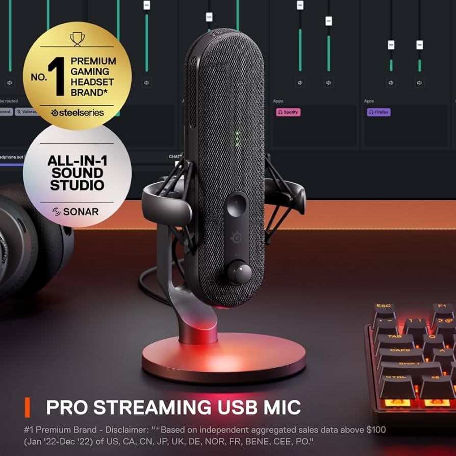 Amazon.com: SteelSeries Alias USB Mic for PC — 3x Bigger Capsule